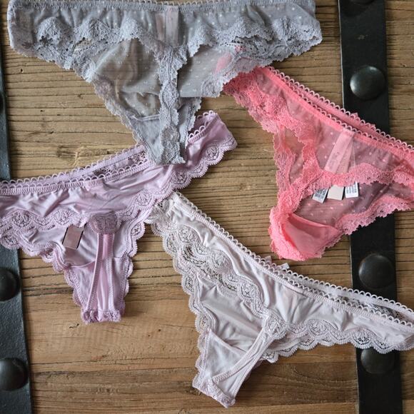 Victoria's Secret Dream Angels Lace Detail Thong Bundle sz Small New - Picture 4 of 5